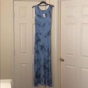 Blue tie dye maxi dress. Never Worn.
